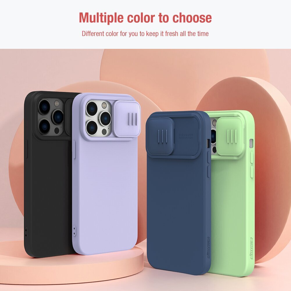 Nillkin CamShield Silky Magnetic Silicone Apple iPhone 14 Pro Max Purple hinta ja tiedot | Puhelimen kuoret ja kotelot | hobbyhall.fi