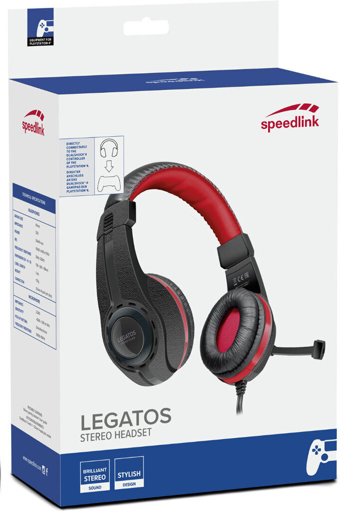 Speed-Link SPEEDLINK Legatos - langalliset on-ear pelikuulokkeet hinta ja tiedot | Kuulokkeet | hobbyhall.fi