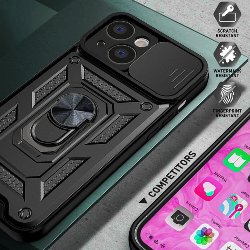 Puhelinkotelo Slide Camera Armor - Samsung Galaxy S22 Ultra, musta hinta ja tiedot | Puhelimen kuoret ja kotelot | hobbyhall.fi