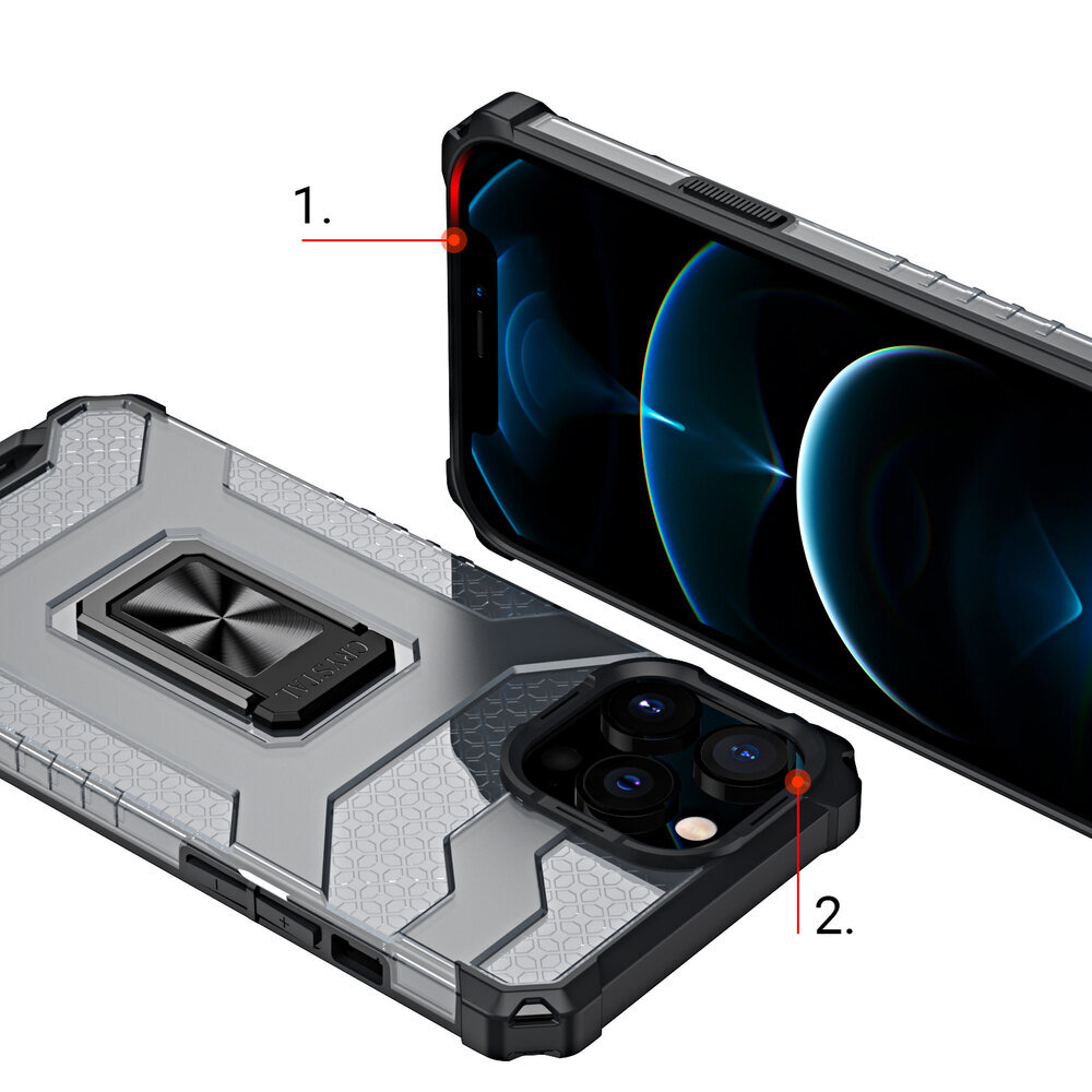 Hurtel Crystal Ring Case mallille iPhone 11 Pro, sininen hinta ja tiedot | Puhelimen kuoret ja kotelot | hobbyhall.fi