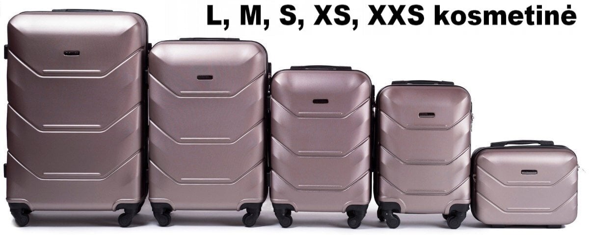 Keskikokoinen vaaleanpunainen (ruusukultainen) matkalaukku Wings TD147 M hinta ja tiedot | Matkalaukut ja -kassit | hobbyhall.fi