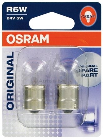 Autopolttimo Osram OS5627-02B 5 W Kuorma-auto 24 V R5W hinta ja tiedot | Polttimot | hobbyhall.fi