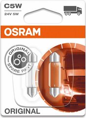 Autopolttimo Osram OS6423-02B 5 W Kuorma-auto 24 V C5W hinta ja tiedot | Polttimot | hobbyhall.fi