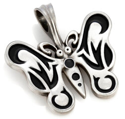Bico "Butterfly" hartsi ja metalli perhonenriipus (B219 musta) hinta ja tiedot | Kaulakorut | hobbyhall.fi