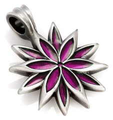 Bico "Lilac" hartsi ja metalli kukka riipus (B220 vaaleanpunainen) hinta ja tiedot | Kaulakorut | hobbyhall.fi