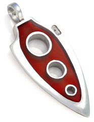 Bico "Intensity" läpinäkyvä punainen hartsi ja metalliriipus (BT32 punainen) hinta ja tiedot | Kaulakorut | hobbyhall.fi