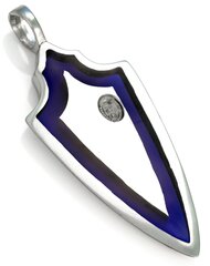 Bico "Triple Shield" läpinäkyvä sininen hartsi ja metalliriipus (BT33 sininen) hinta ja tiedot | Kaulakorut | hobbyhall.fi