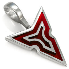 Bico "Tyra Spear" pieni läpinäkyvä punainen hartsi ja metalliriipus (BTS14 punainen) hinta ja tiedot | Kaulakorut | hobbyhall.fi