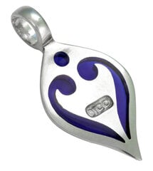 Bico "Heart"s Glow" pieni läpinäkyvä sininen hartsi ja metalliriipus (BTS15 sininen) hinta ja tiedot | Kaulakorut | hobbyhall.fi