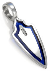 Bico "Triple Shield" pieni läpinäkyvä sininen hartsi ja metalliriipus (BTS16 sininen) hinta ja tiedot | Kaulakorut | hobbyhall.fi