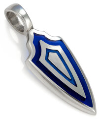 Bico "Triple Shield" pieni läpinäkyvä sininen hartsi ja metalliriipus (BTS16 sininen) hinta ja tiedot | Kaulakorut | hobbyhall.fi