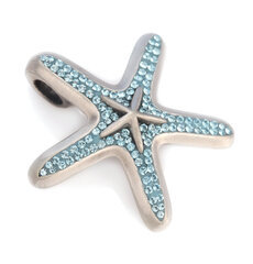 Bico "Ocean Celeste" Pave Star Fish Riipus kristalleilla (PV8 vaaleansininen) hinta ja tiedot | Kaulakorut | hobbyhall.fi