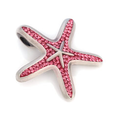 Bico "Ocean Celeste" Pave Star Fish Riipus kristalleilla (PV8 vaaleanpunainen) hinta ja tiedot | Kaulakorut | hobbyhall.fi