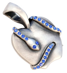 Bico "Temptation" käärme riipus sinisillä kristalleilla (CR53 sininen) hinta ja tiedot | Kaulakorut | hobbyhall.fi