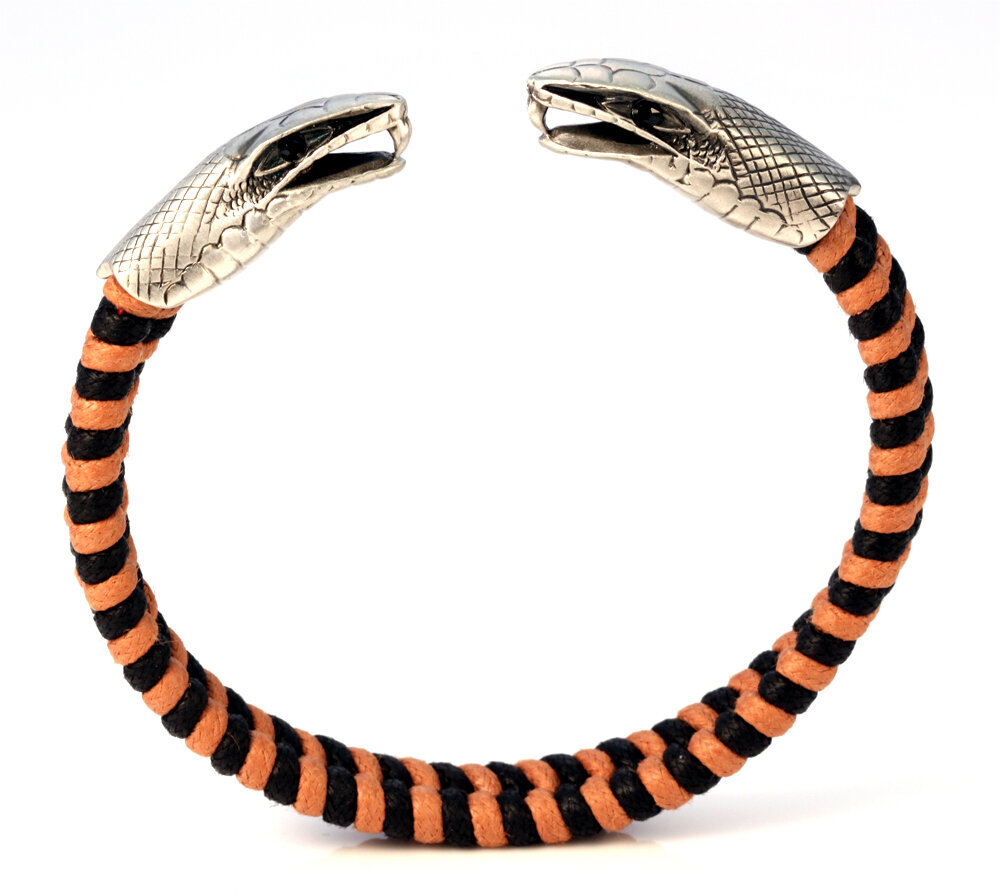 Bico "Dueling Serpent" käsin kudottu säädettävä johtoranneke (CA28 ruskea musta) 10mm 13/16´´ hinta ja tiedot | Miesten korut | hobbyhall.fi