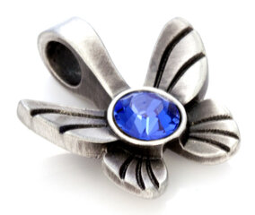 Bico "Butterfly" riipus sinisillä kristalleilla (MS10 Blue) hinta ja tiedot | Kaulakorut | hobbyhall.fi