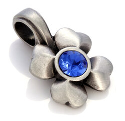 Bico "Clover" riippuvalaisin, jossa on sinisiä kristalleja (MS13 Blue) hinta ja tiedot | Kaulakorut | hobbyhall.fi