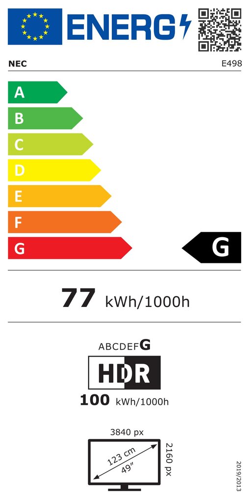 NEC MultiSync 49 4K Ultra HD infonäyttö E498 hinta ja tiedot | Näytöt | hobbyhall.fi