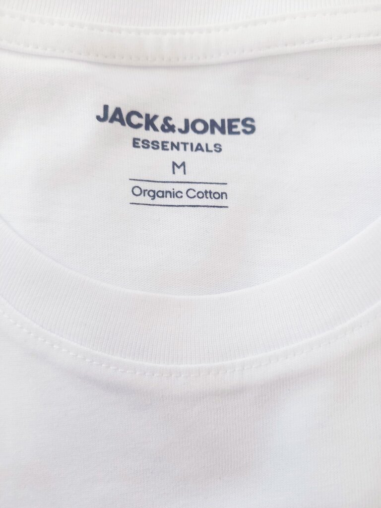 Jack & Jones miehet Jjeorganic Basic Tee SS O-Neck 3PK MP 12191759 t-paidat valkoinen valko/musta M hinta ja tiedot | Naisten T-paidat | hobbyhall.fi