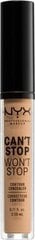 Peitevoide NYX Can't Stop Won't Stop Contour Concealer Golden, 3,5 ml hinta ja tiedot | Meikkivoiteet ja puuterit | hobbyhall.fi