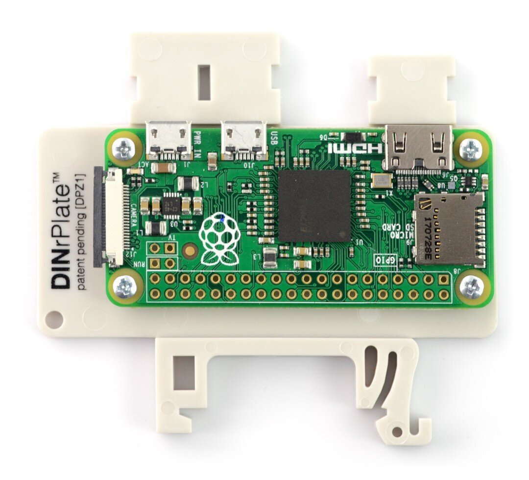 DPZ1 - DIN-kiskokiinnike Raspberry Pi Zerolle hinta ja tiedot | Mikrokontrollerit | hobbyhall.fi