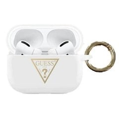 Guess GUACAPLSTLWH White Silicone Triangle Logo hinta ja tiedot | Kuulokkeiden tarvikkeet | hobbyhall.fi