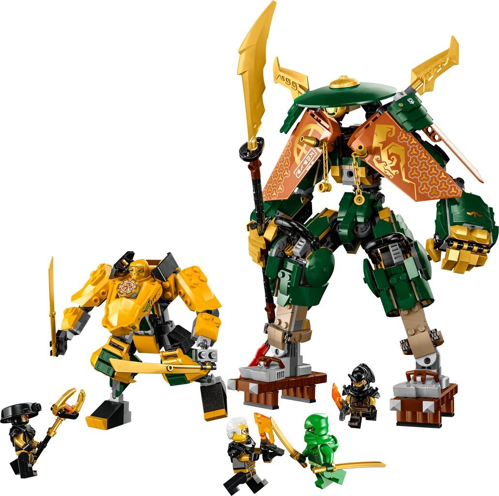 71794 LEGO® NINJAGO Lloydin ja Arinin ninjatiimin robottiasut hinta ja tiedot | LEGOT ja rakennuslelut | hobbyhall.fi