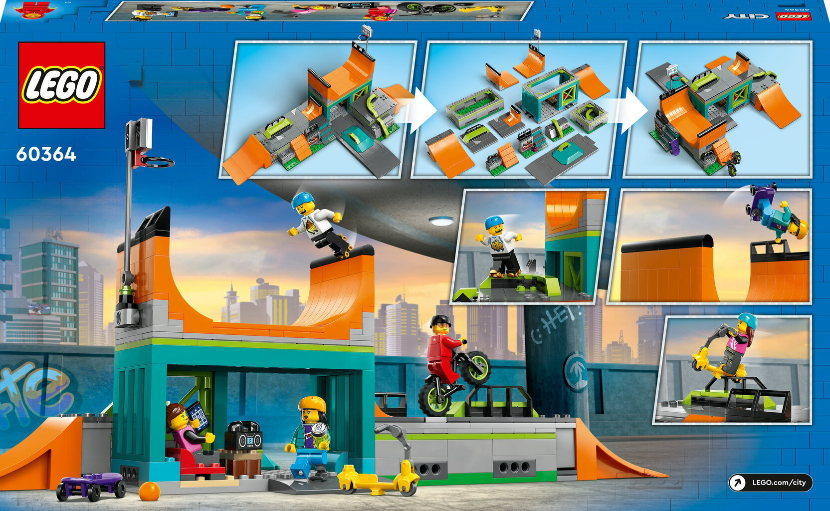 60364 LEGO® City Skeittipuisto hinta ja tiedot | LEGOT ja rakennuslelut | hobbyhall.fi