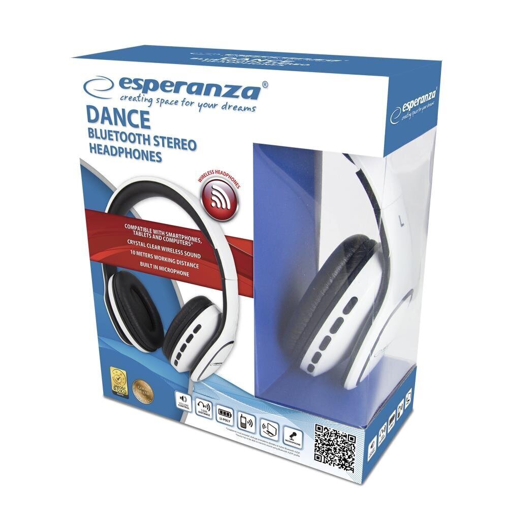 Esperanza Dance EH213W White hinta ja tiedot | Kuulokkeet | hobbyhall.fi