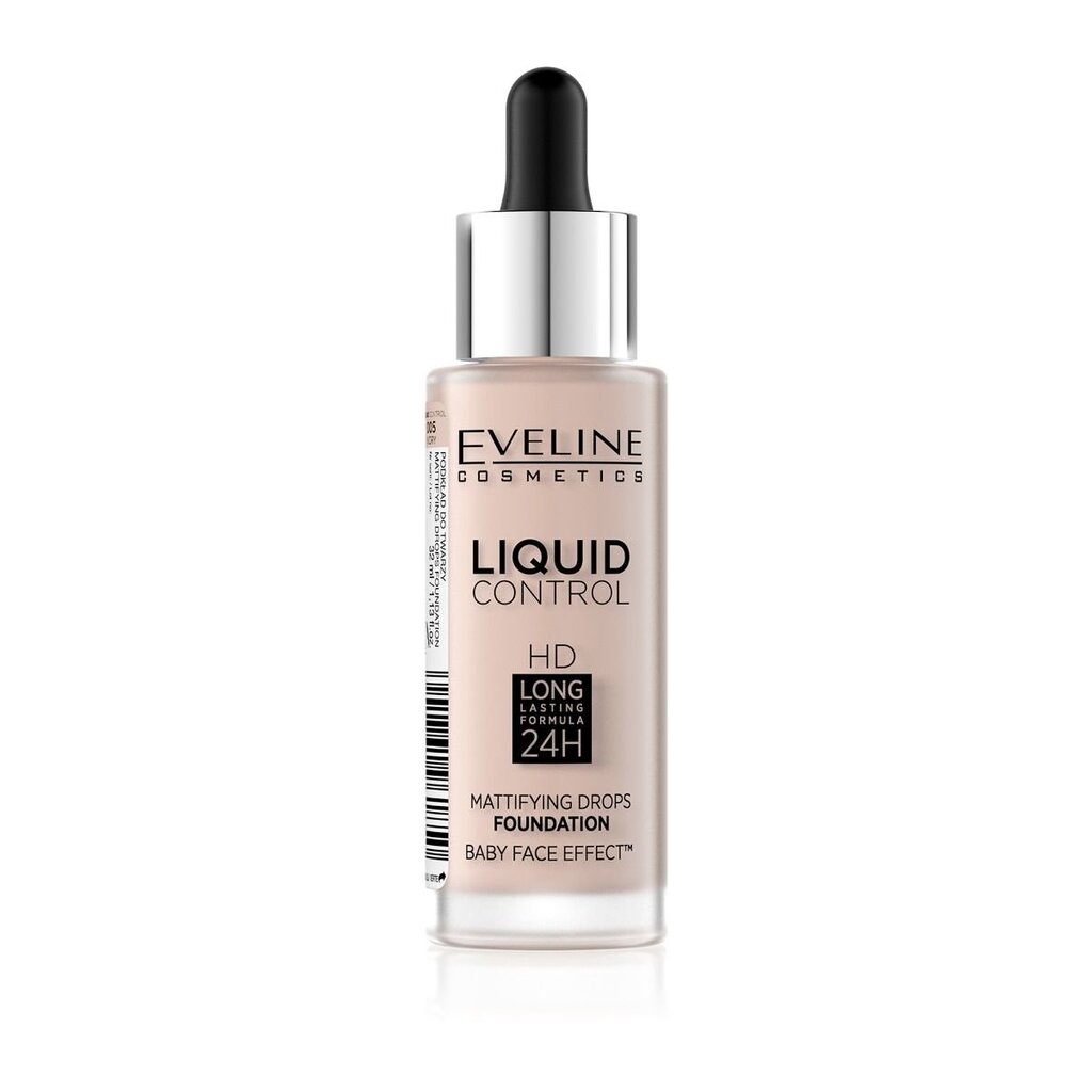 Eveline Liquid Control HD Mattifying Drops meikkivoide, 32 ml hinta ja tiedot | Meikkivoiteet ja puuterit | hobbyhall.fi