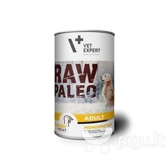 Raw Paleo purkkiruoka aikuisille koirille kalkkunaa, viljaton 800g hinta ja tiedot | Koiran märkäruoka | hobbyhall.fi