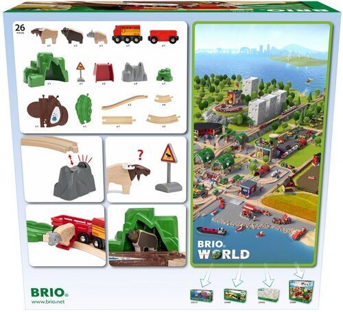 Brio Forest Animals junasarja rautateillä, 33988 hinta ja tiedot | Poikien lelut | hobbyhall.fi