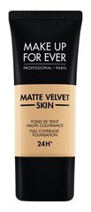 Matta meikkivoide Make Up For Ever Matte Velvet Skin Liquid Full Coverage Foundation 24H, 30 ml, Y - 335 dark Sand hinta ja tiedot | Meikkivoiteet ja puuterit | hobbyhall.fi
