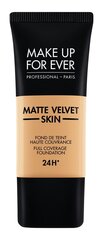 Matta meikkivoide Make Up For Ever Matte Velvet Skin Liquid Full Coverage Foundation 24H, 30 ml, Y - 375 Golden Sand hinta ja tiedot | Meikkivoiteet ja puuterit | hobbyhall.fi
