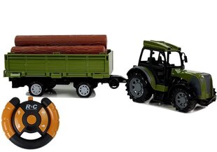 Kauko-ohjattava traktori perävaunulla 1:28 hinta ja tiedot | Poikien lelut | hobbyhall.fi