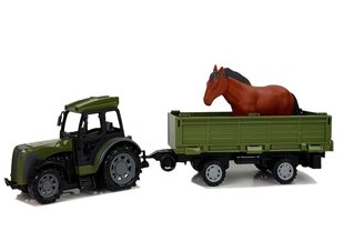 Kauko-ohjattava traktori perävaunulla 1:28 hinta ja tiedot | Poikien lelut | hobbyhall.fi