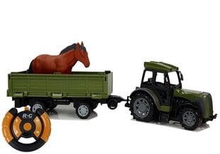 Kauko-ohjattava traktori perävaunulla 1:28 hinta ja tiedot | Poikien lelut | hobbyhall.fi