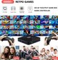 HappyJoe G5 4K langaton TV-pelikonsoli, 64 Gt, 40000+ peliä, tukee Playstation/GameBoy/Nintento64/ Android TV hinta ja tiedot | Pelikonsolit | hobbyhall.fi