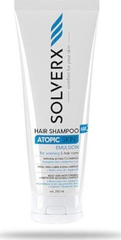 Solverx Atopic Skin Hair shampoo, 250 ml hinta ja tiedot | Shampoot | hobbyhall.fi