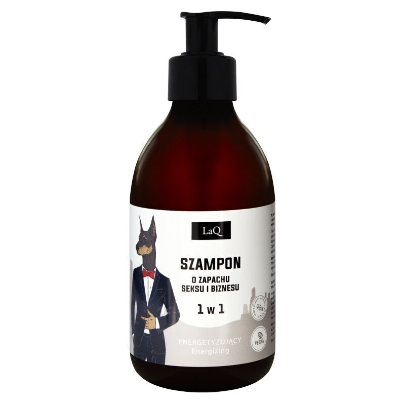 Energisoiva miesten shampoo LaQ LaQ 1in1 Doberman, 300ml hinta ja tiedot | Shampoot | hobbyhall.fi