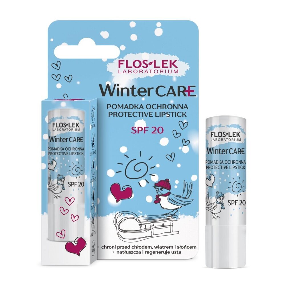 Huulirasva Floslek Winter Care SPF20 hinta ja tiedot | Huulipunat, huulikiillot ja huulirasvat | hobbyhall.fi