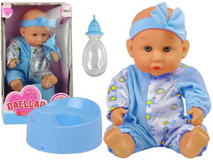 Nukke Blue Baby Doll Potty Drink Pee, 24 cm hinta ja tiedot | Tyttöjen lelut | hobbyhall.fi