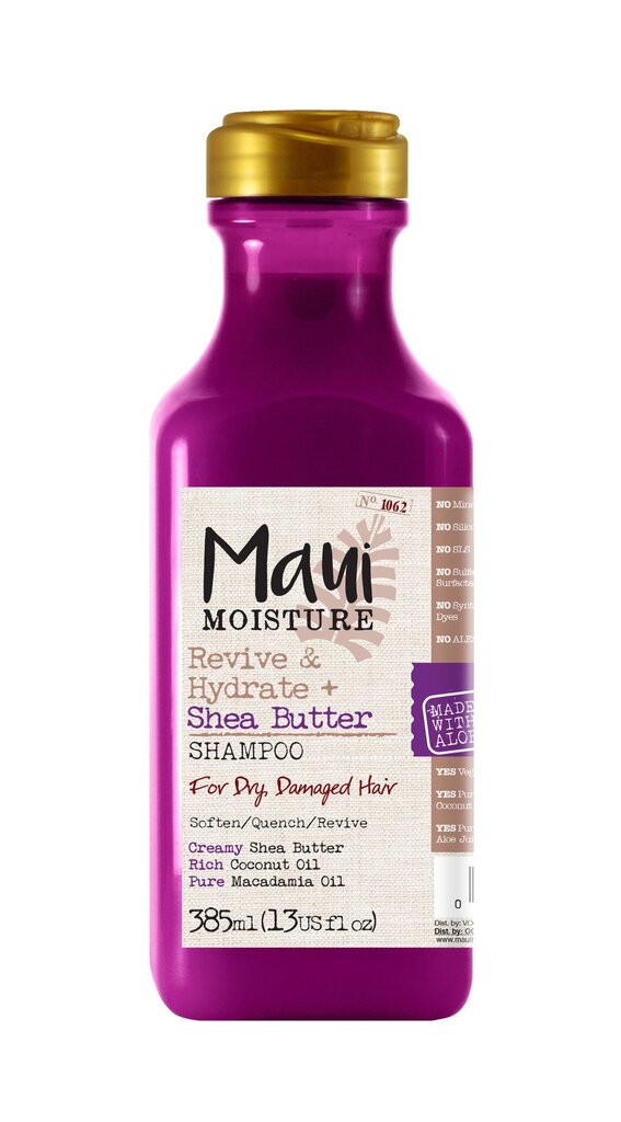 Sheavoishampoo kuiville ja vaurioituneille hiuksille Maui Moisture Revive Hydrate Shampoo, 385 ml hinta ja tiedot | Shampoot | hobbyhall.fi