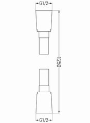 Mexen suihkuletku 125 cm, PVC, kromattu hinta ja tiedot | Suihkupäät ja tarvikkeet | hobbyhall.fi