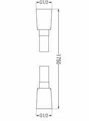 Mexen suihkuletku 175 cm, PVC, musta hinta ja tiedot | Suihkupäät ja tarvikkeet | hobbyhall.fi