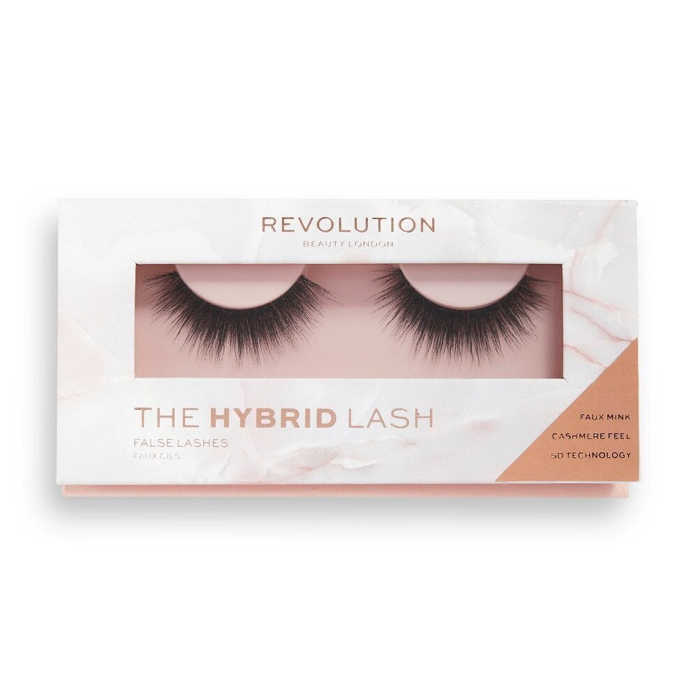 Liimattavat irtoripset makeup Revolution The Hybrid Lash False Eyelashes 5D hinta ja tiedot | Irtoripset ja ripsentaivuttimet | hobbyhall.fi