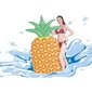 Puhallettava rantapatja Sun Club Pineapple, 185x85 cm, oranssi hinta ja tiedot | Puhallettavat vesilelut ja uima-asusteet | hobbyhall.fi