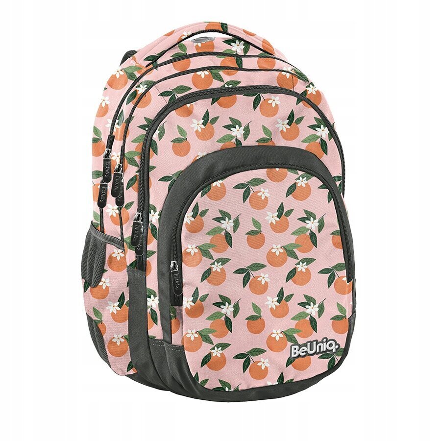 BeUniq Orange Flowers reppu hinta ja tiedot | Koulureput ja -laukut | hobbyhall.fi