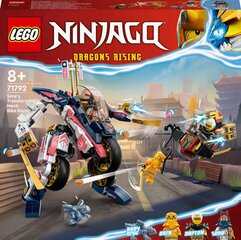 71792 LEGO® NINJAGO Soran muuntuva moottoripyörärobotti hinta ja tiedot | LEGOT ja rakennuslelut | hobbyhall.fi