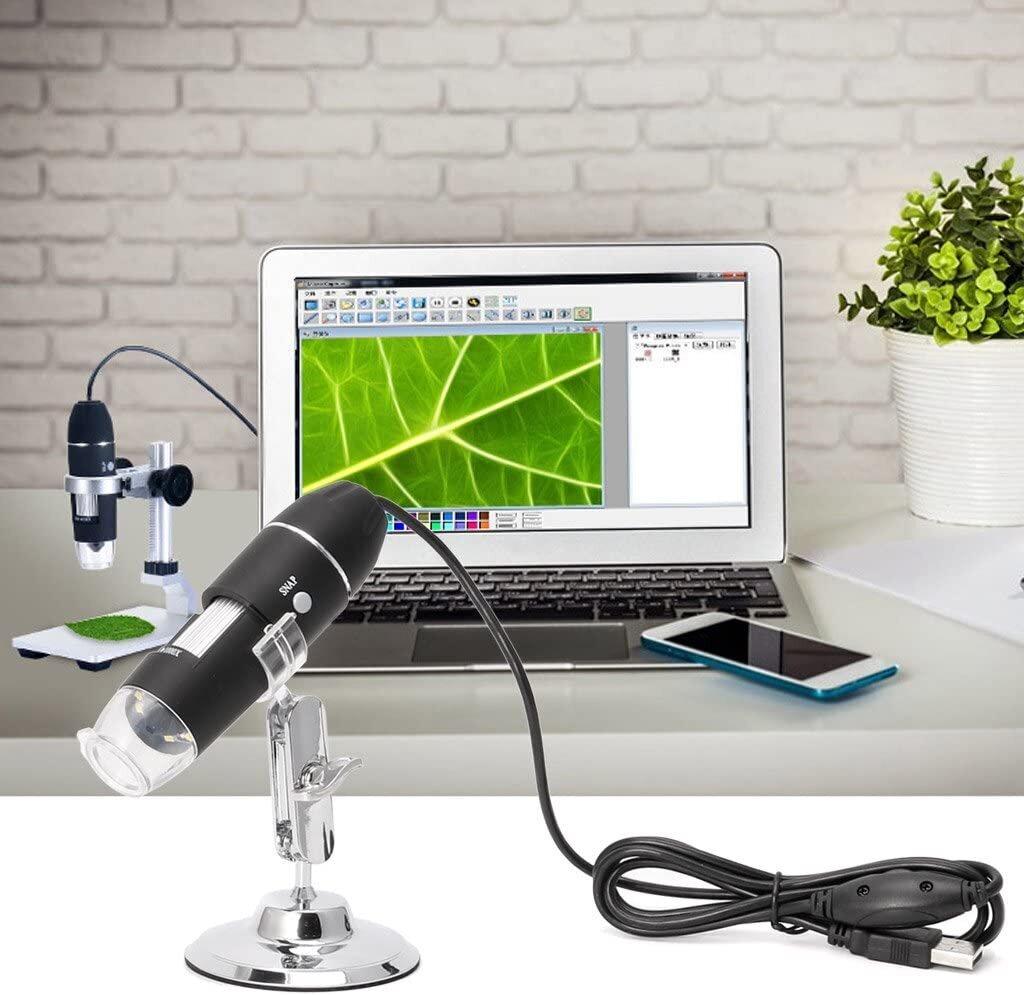 Digitaalinen mikroskooppi 1600x USB + puhelinliitäntä hinta ja tiedot | Mikroskoopit ja teleskoopit | hobbyhall.fi